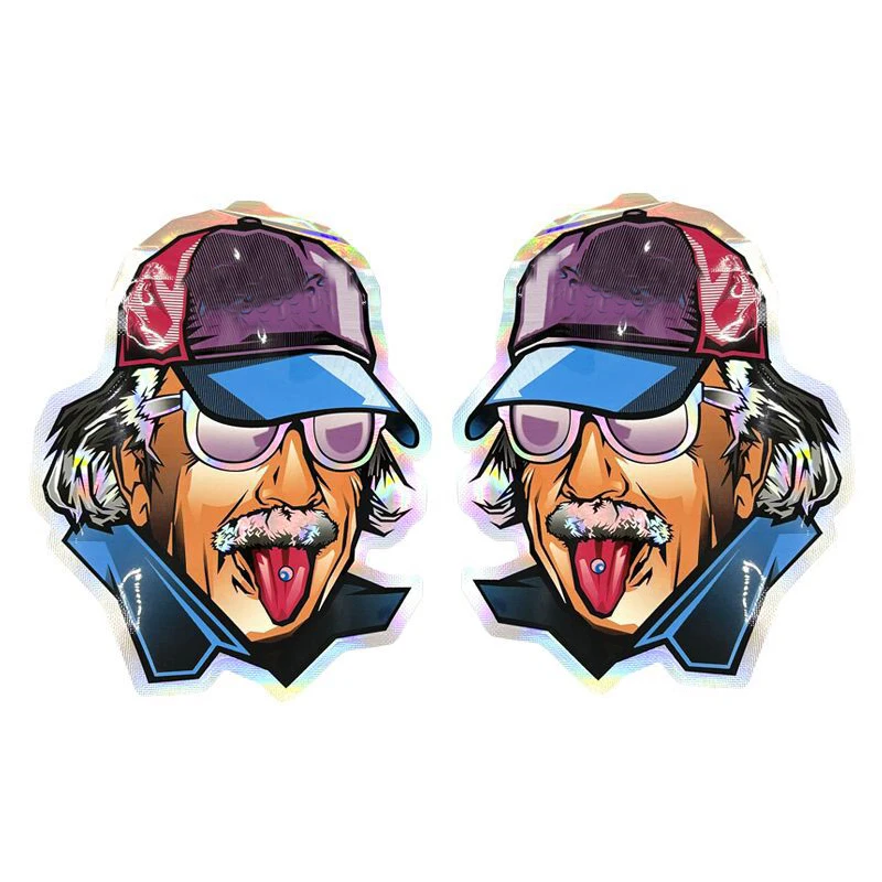 

NEW Einstein Pattern Plastic Package Bags Cartoob Ziplock Bag Smell Proof Packaging Customized Logo Bags Small Pouch For Food