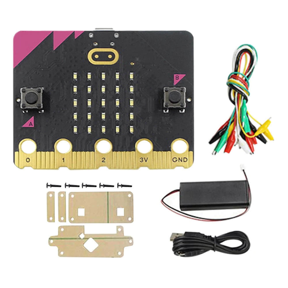 

BBC Micro:Bit V2.2 Go комплект Built-in динамик микрофон сенсорный программируемый обучение макетная плата для проекта «сделай сам»