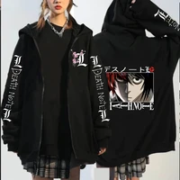 death note anime hoodies japanese anime menwomen streetwear jackets harajuku hip hop manga graphic zip up coats sweatshirts