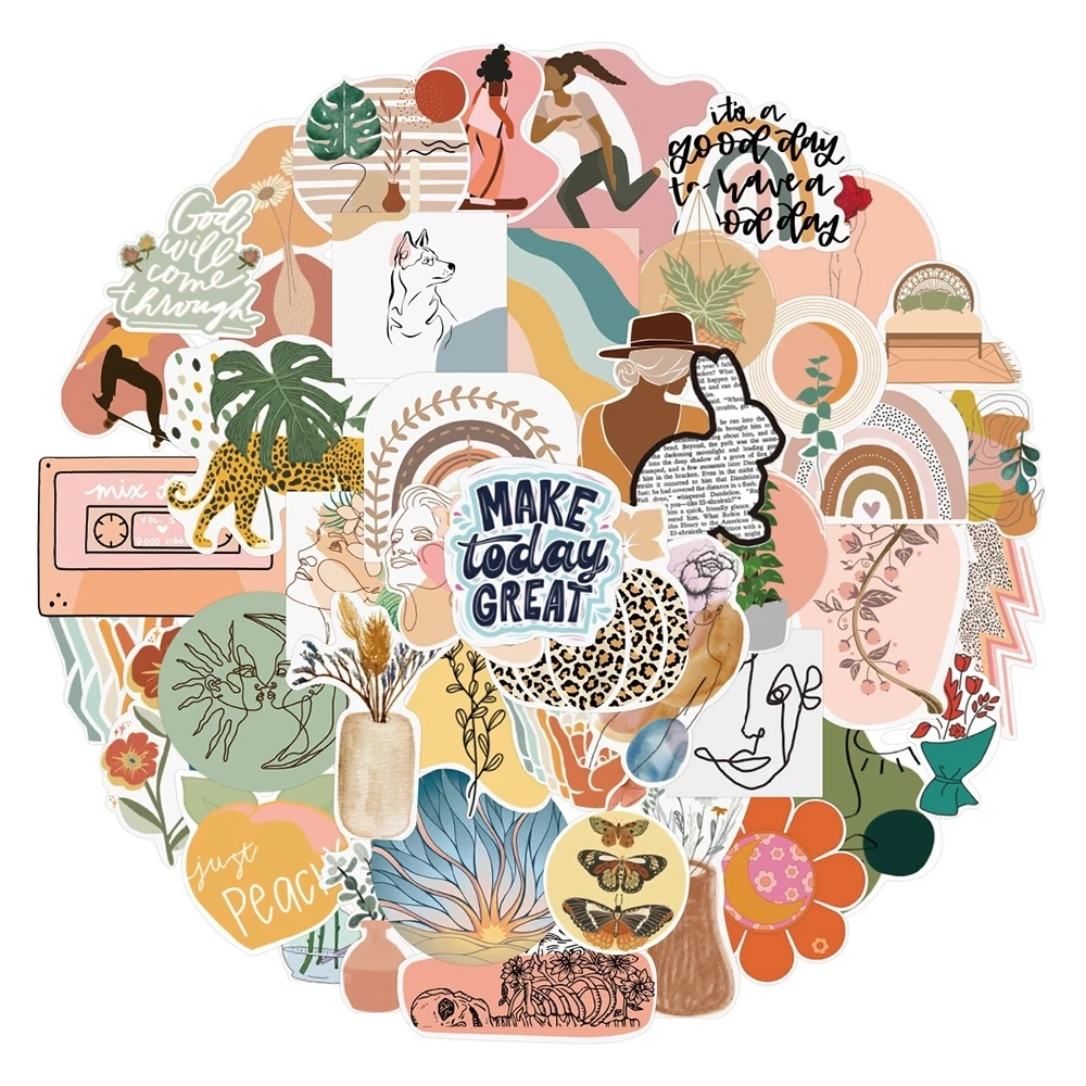 

10/30/50 Pcs Classic Retro Art Aesthetic Cartoon Graffiti Sticker Decals DIY Luggage Laptop Guitar Phone Case Water Bottle