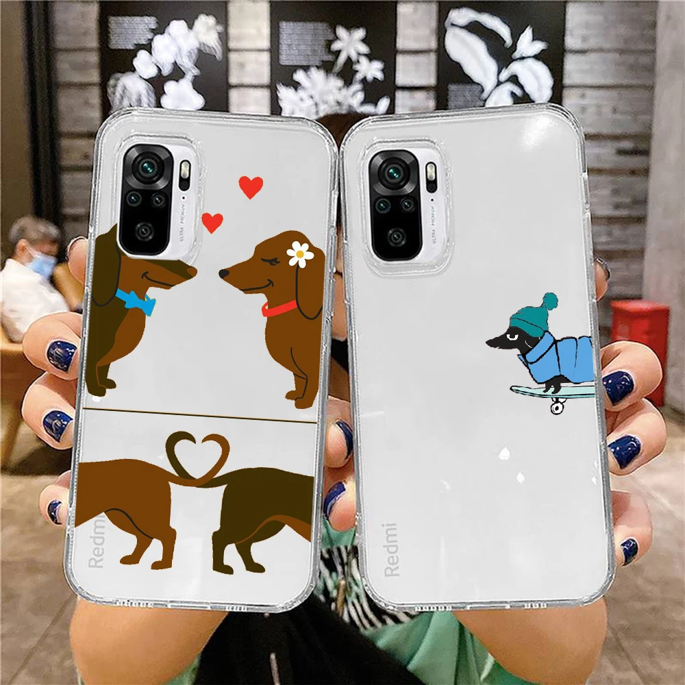 

Animal Dachshund Doberman dog Transparent phone case for iPhone 11 12 13 mini pro XS MAX 8 7 6 6S Plus X SE XR