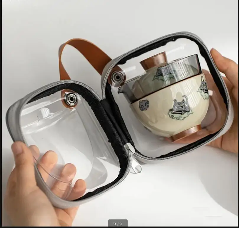 Стеклянный дорожный чайный сервиз один горшок чашка в китайском стиле домашняя