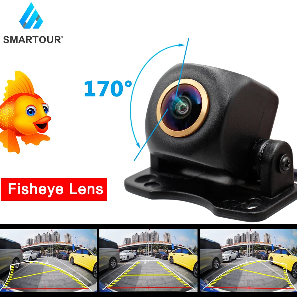 

Fisheye Lens Intelligent Dynamic Trajectory Track Wide Angle Personality gilded Vision Waterproof Car Rear View Parking Camera