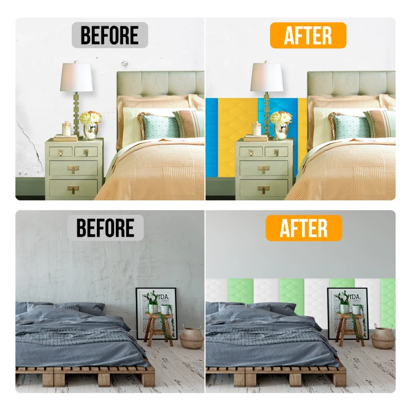 Постельный мягкий мешок 3D настенные наклейки самоклеящиеся антиударная подушка для детского сада спальни гостиная водонепроницаемые.