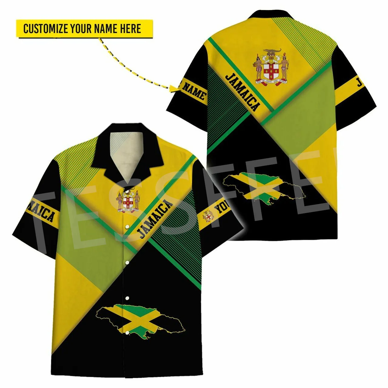 2022 Africa Country Reggae Jamaica Lion Tattoo Colorful Retro Hawaiian Beach Shirts 3DPrint Summer Funny Collar Short Sleeve Z1