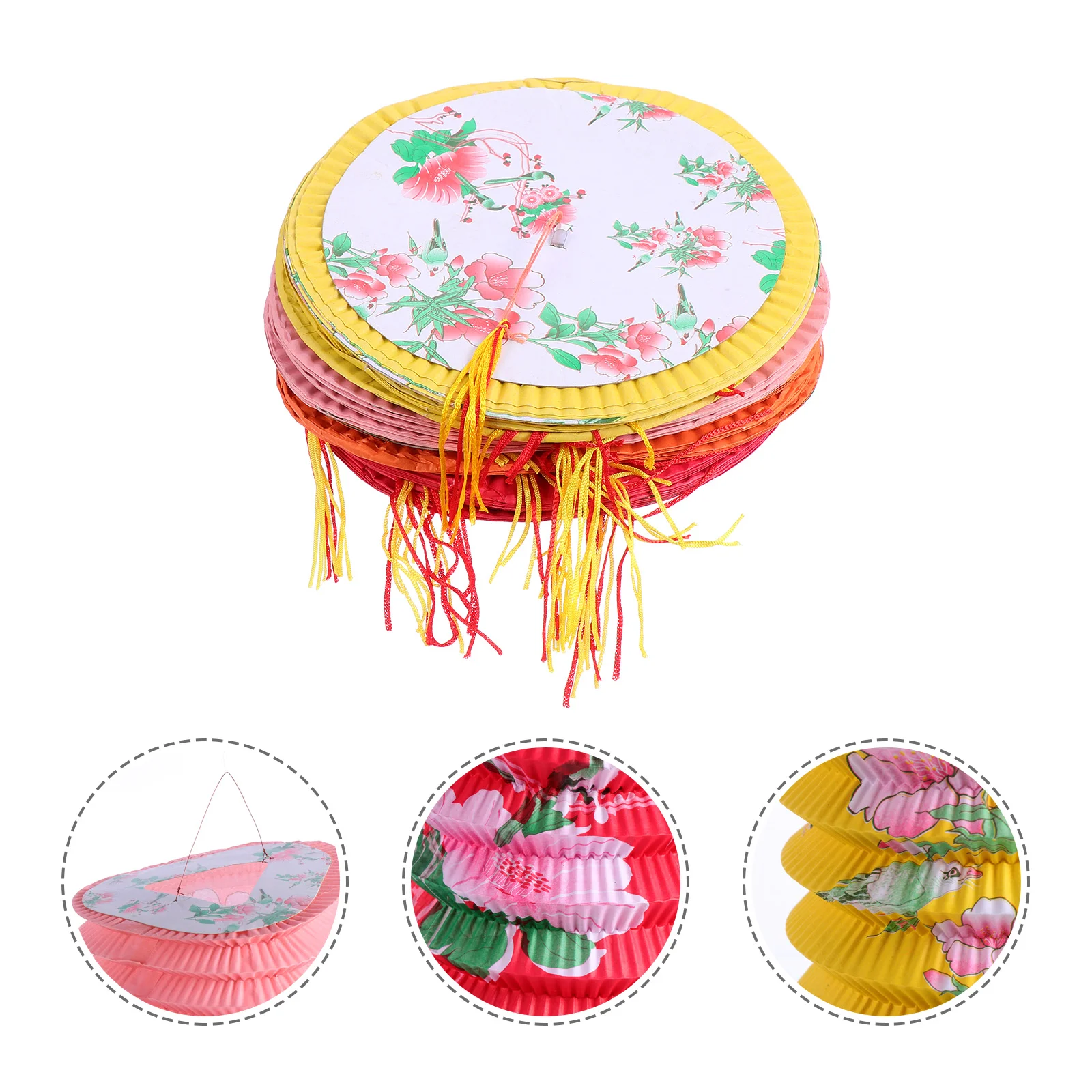 

12pcs Decorative Chinese Style Paper Lanterns New Year Hanging Decor Lanterns