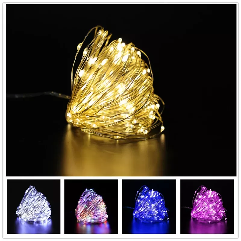 

Fairy Lights Copper Wire String 1/2/5/10M Holiday Outdoor Lamp Garland Luces Decorations for christmas tree New Year 2022 Decor