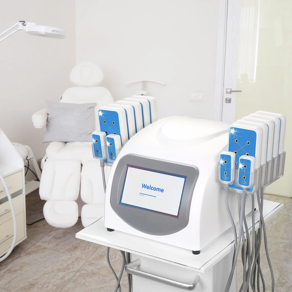 Домашнее использование 160 МВт 635 нм-650 нм горячий липо-лазер LLLT липолиз 14 подушечек