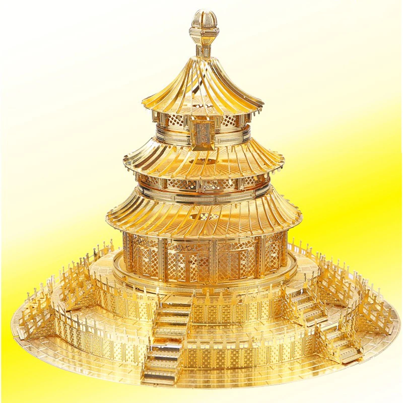 

Металлические кабины для сборки своими руками, знаменитая модель здания, 3D пластиковый пазл, модель храма неба, хобби из Китая
