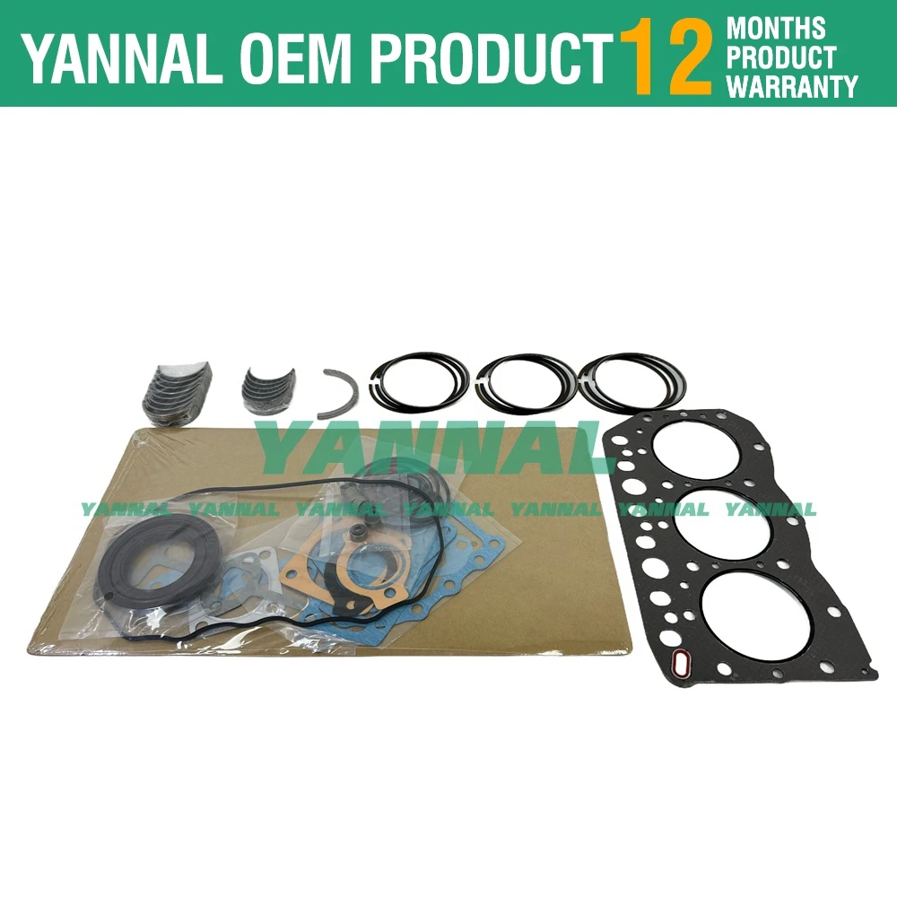 Комплект для капитального ремонта 3TN75 двигателя Yanmar B22-2 B25-2 YB221 запасные части