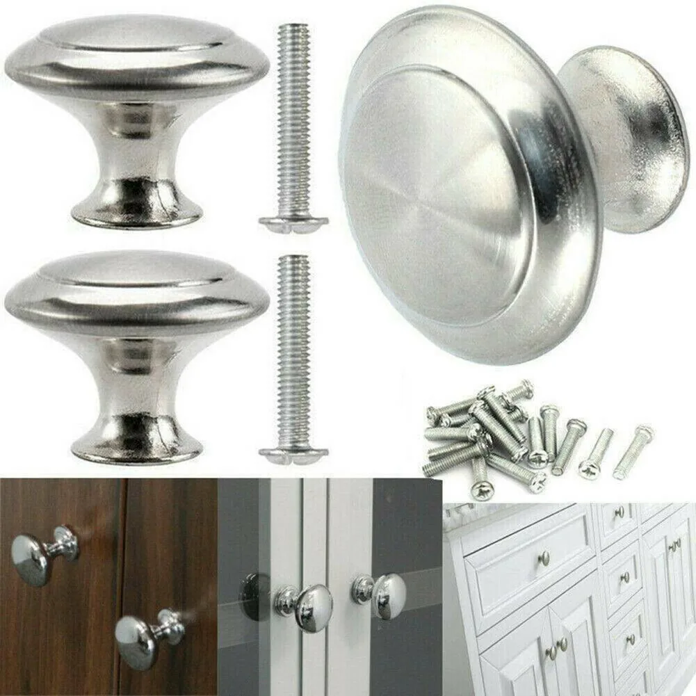 

12Pcs Door Knobs Cabinet Handles Cupboard Drawer Handles Modern Furniture Kitchen Cabinet Stainless Steel Pulls With Screws