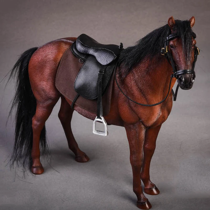 Масштаб 1/12 имитация ПВХ теплая кровяная лошадь монтируемая модель животного