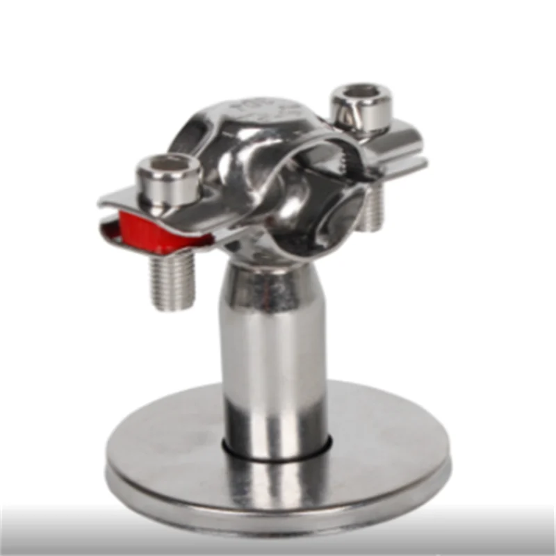 

15mm-22mm 102mm-108mm OD Pole Length 45mm Stainless Steel SS304 pipe bracket with base Pipe Support Fixed Pinch Pipe Holder