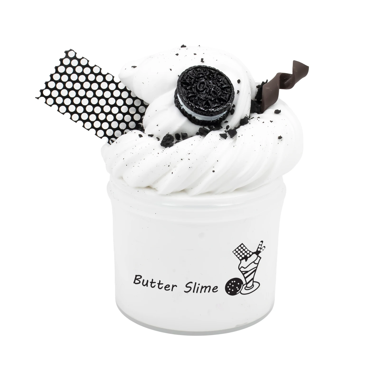 Белый бисквитный слиз 1 76 унции с ломтиками розовый арбуз нелипкая эластичная