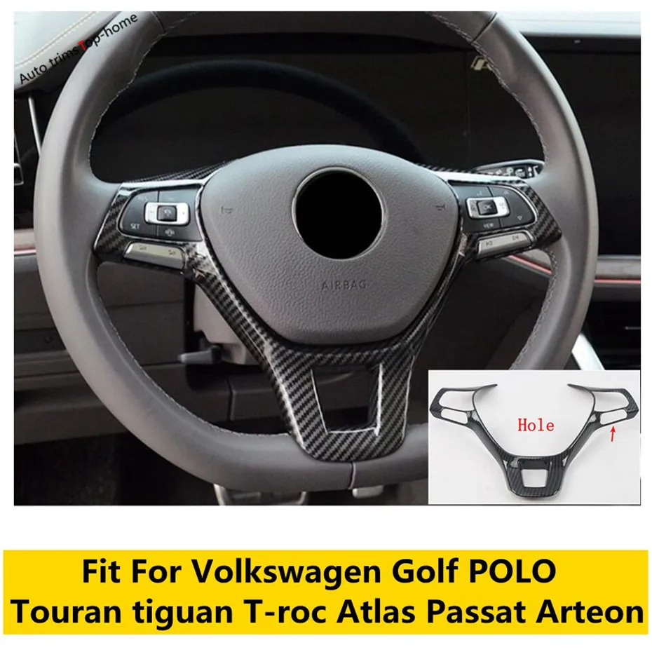 

Steering Wheel Frame Decoration Cover Trim Fit For Volkswagen Golf POLO Touran tiguan T-roc Atlas Passat Arteon Accessories