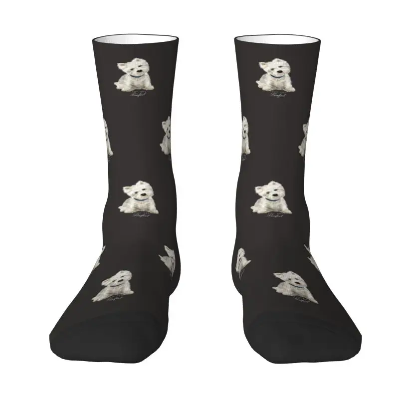 

Westie West Highland White Terrier Dog Dress Socks Mens Womens Warm Funny Novelty Crew Socks