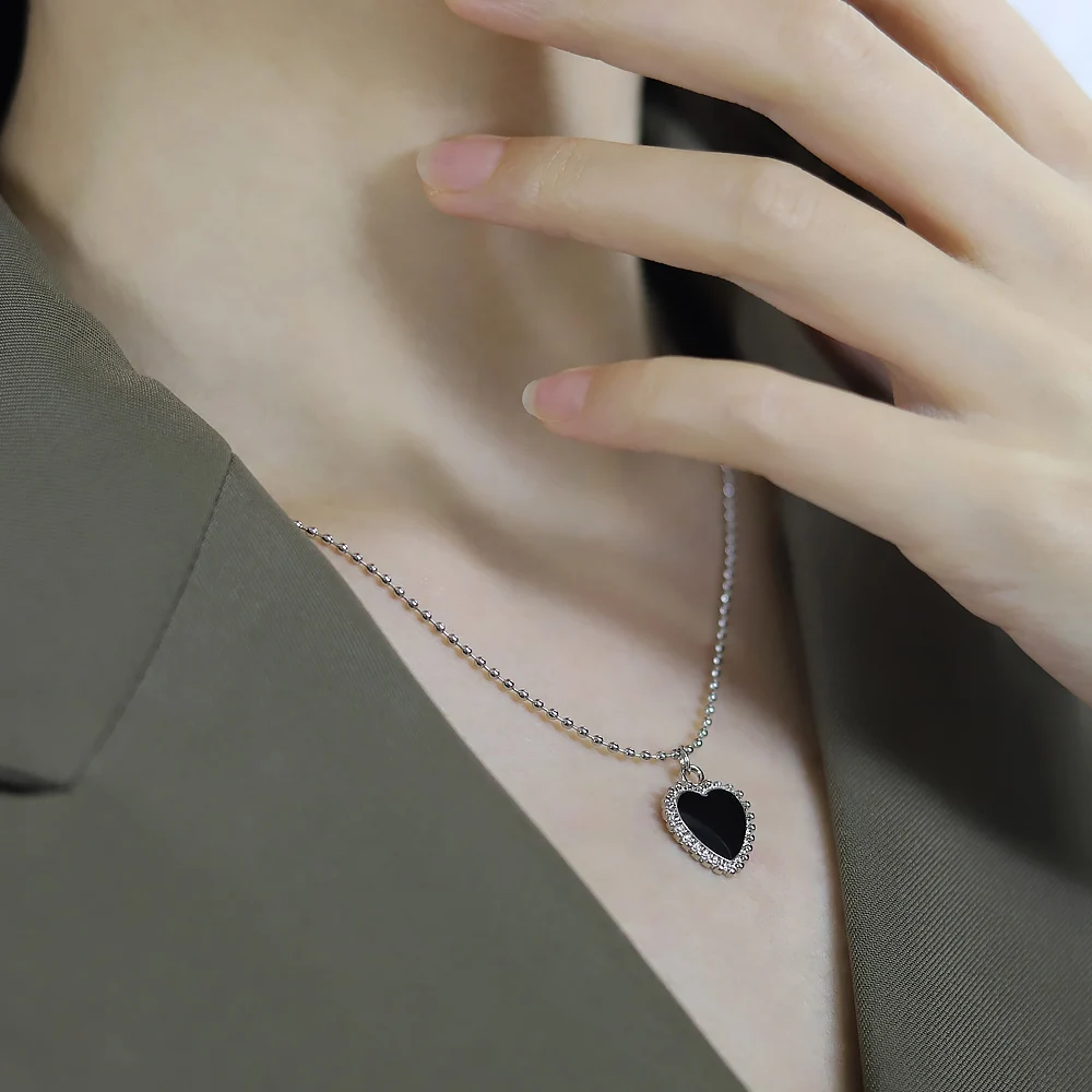 Ожерелья с подвеской в виде сердца модное ожерелье-чокер для женщин ювелирные