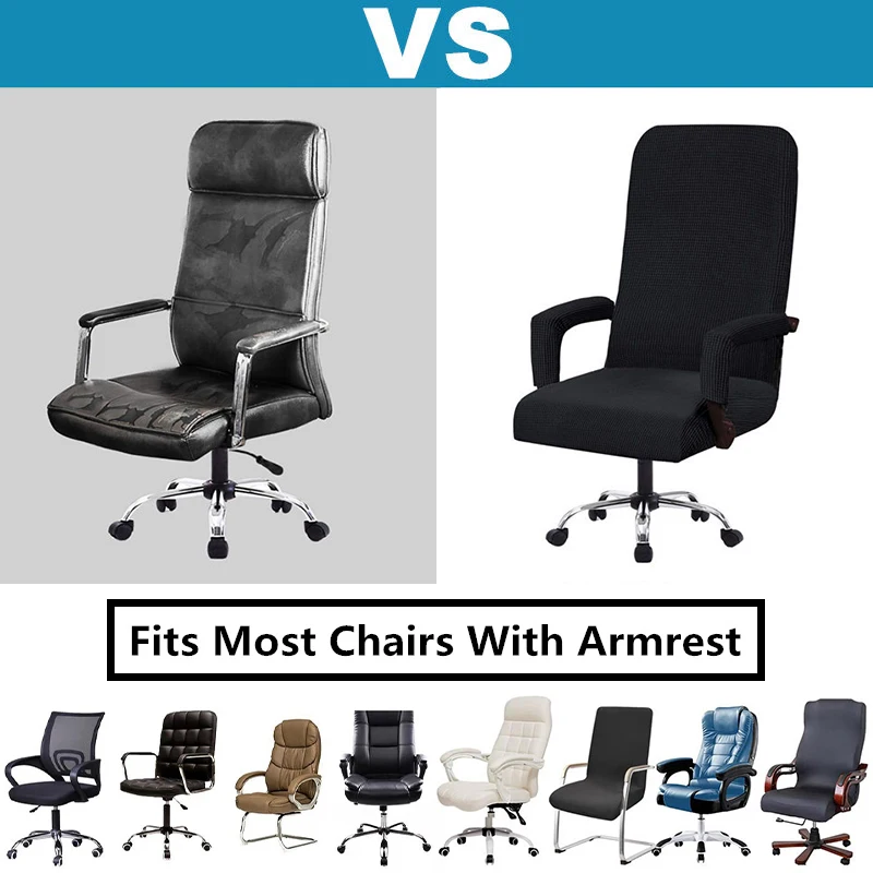 Spandex Anti-dirty Computer Chair Cover Modern Elastic Polyester Office Chair Cover Easy Washable Removable with Armrest Cover