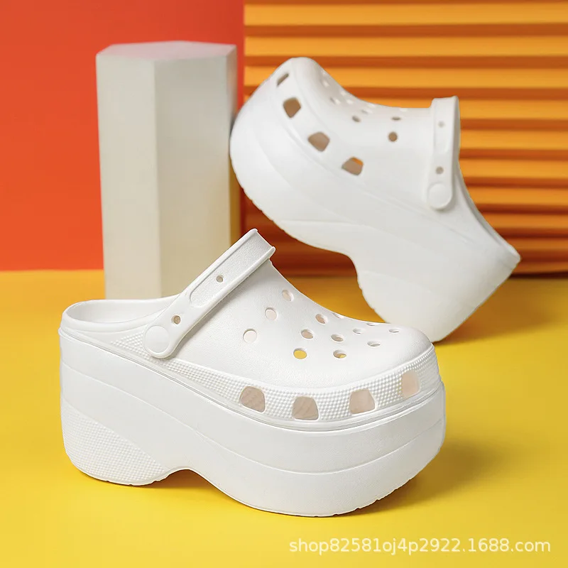 Super High 10cm Sandals Summer Women Slippers Platform Sandals Outdoor 2 Thick Street Beach Slippers Flip Flops Garden Shoes