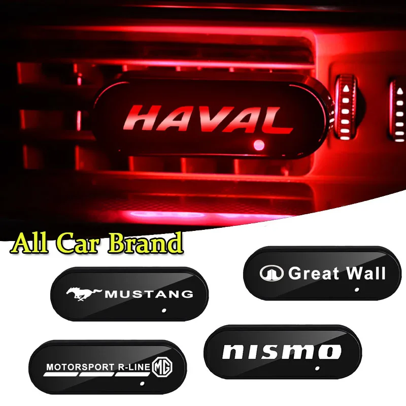 

1Pcs Car Logo Air Vents LED Aromatherapy light Decoration For Hyundai Accessories IONIQ Tucson i30 i40 CM DM Elantra RB LC Kona