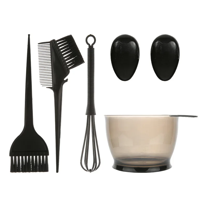 

1Set Hair Dye Color Brush Bowl Set With Ear Caps Dye Mixer Hairstyle Hairdressing Styling Accessorie