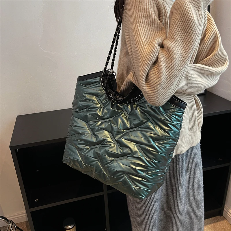 Luxury Handbags Leather Women Brand Designer Long Silver Chain Shoulder Bags Designer Bags Luxury Crossbody Bags For Women Purse