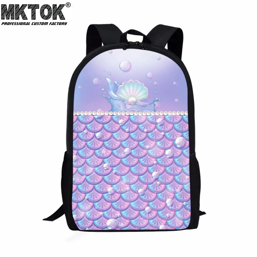 2022 Trend Fantasy Shell Scales Girls School Bags Large Capacity Mochilas Escolares Exquisite Children's Backpack Free Shipping