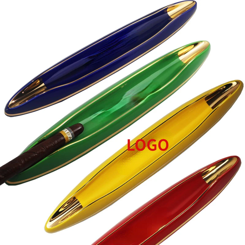 

Creative Personality Large Boat Shape Double Smoke Tank Ceramic Cigar Ashtray