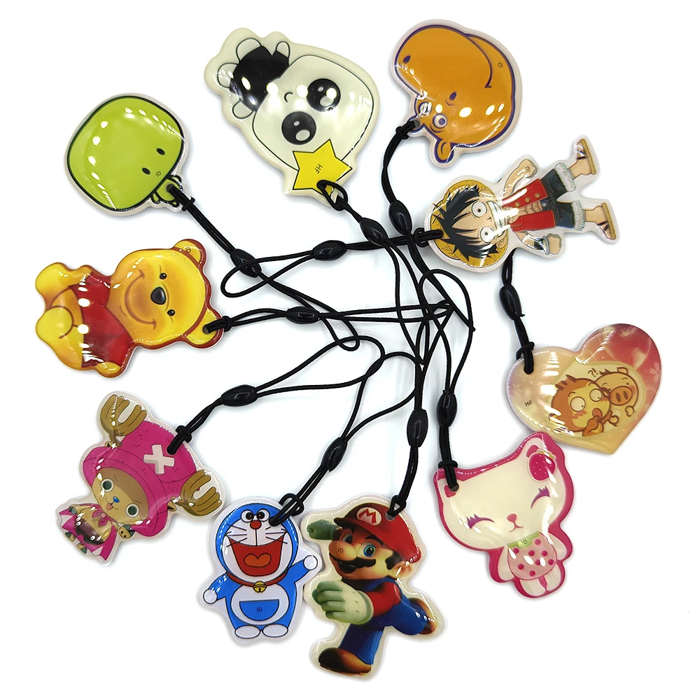 

10pcs Random Patterns ID 125KHz T5577 5200 RFID Blank Smart Chip Card Writable Rewritable Token Keyfobs Key Tag