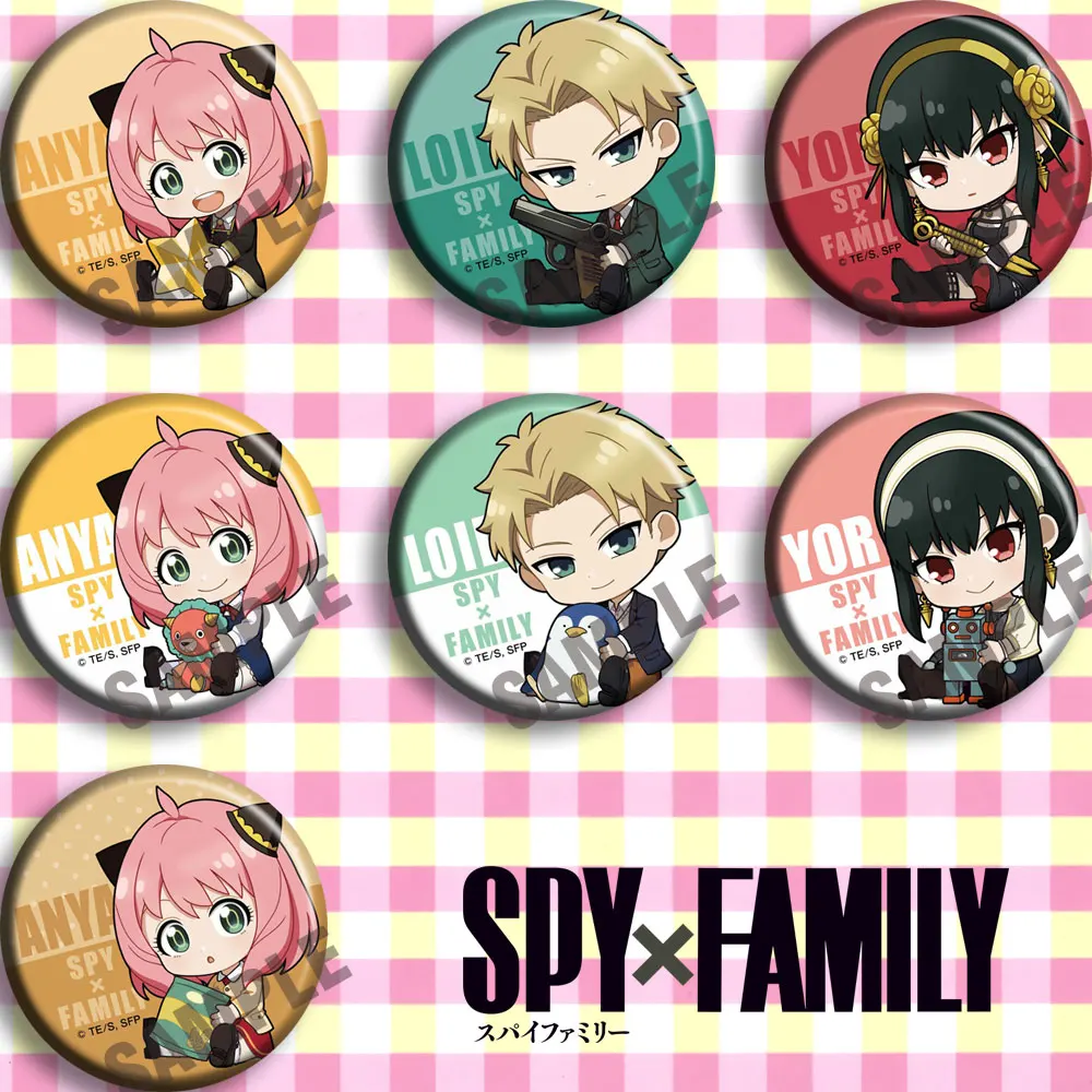 

7pcs/1lot A Couple Of Cuckoos Erika Hiro Sachi Figure 3676 Metal Badges Round Brooch Pin Badge Bedge Gifts Kids Collection Toy