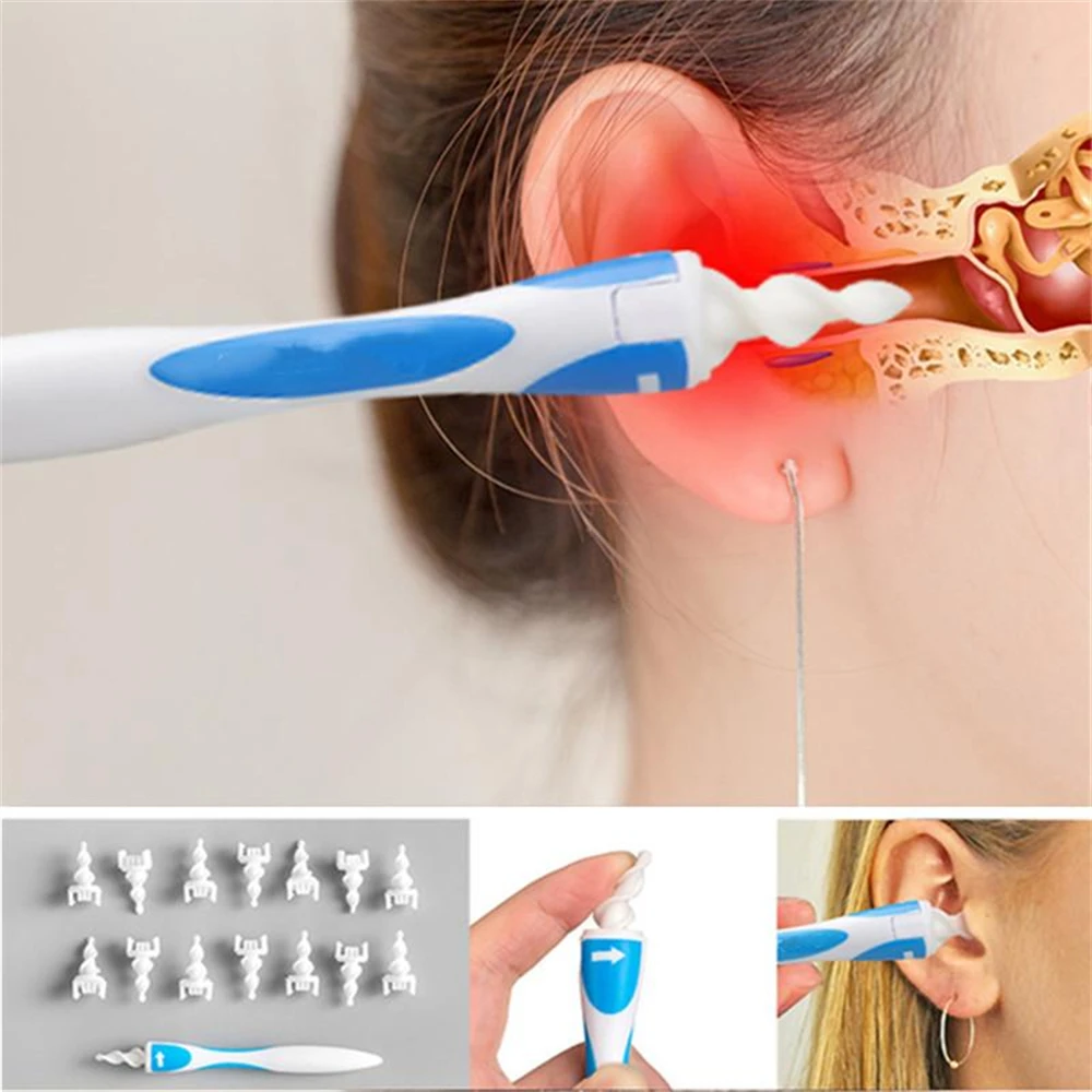 

2022 Hot Ear Cleaner Silicon Ear Spoon Tool Set 16 Pcs Care Soft Spiral For Ears Cares Health Tools Cleaner Ear Wax Removal Tool