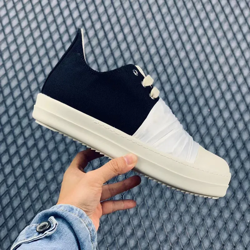 

2022Men's and women's high top shoes thick soled waxy canvas satin shoes lovers' same short boots casual board shoes