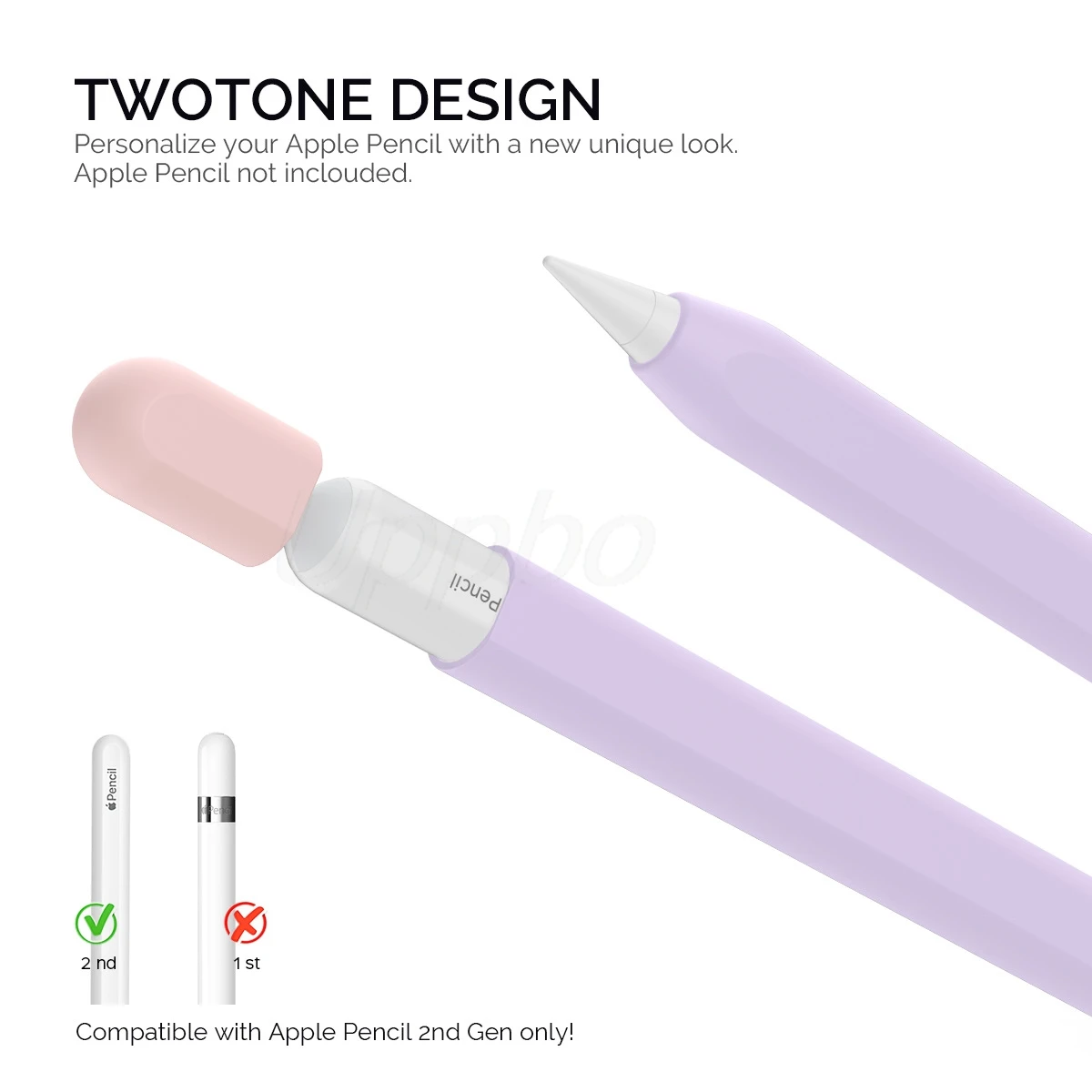 Мягкий силиконовый защитный чехол Duotone с защитой от падения для Apple Pencil 1-го, 2-го, 4-го поколений, стилуса для iPad, портативный аксессуар для хранения (art.: 3920db5b91fcb) - 3920db5b91fcb