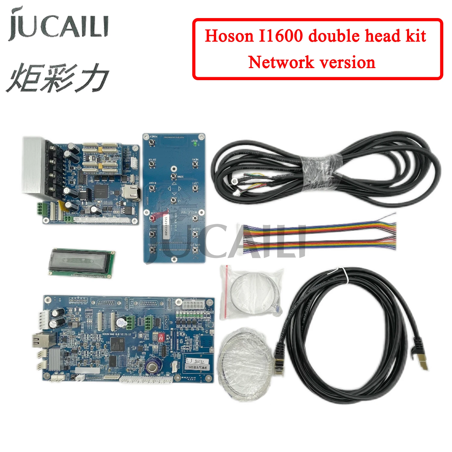 Фото Комплект плат Jucaili Hoson I1600 с двумя головками для печатающей головки Epson I1600 для экосольвентных/водных/УФ-принтеров, сетевая версия №2
