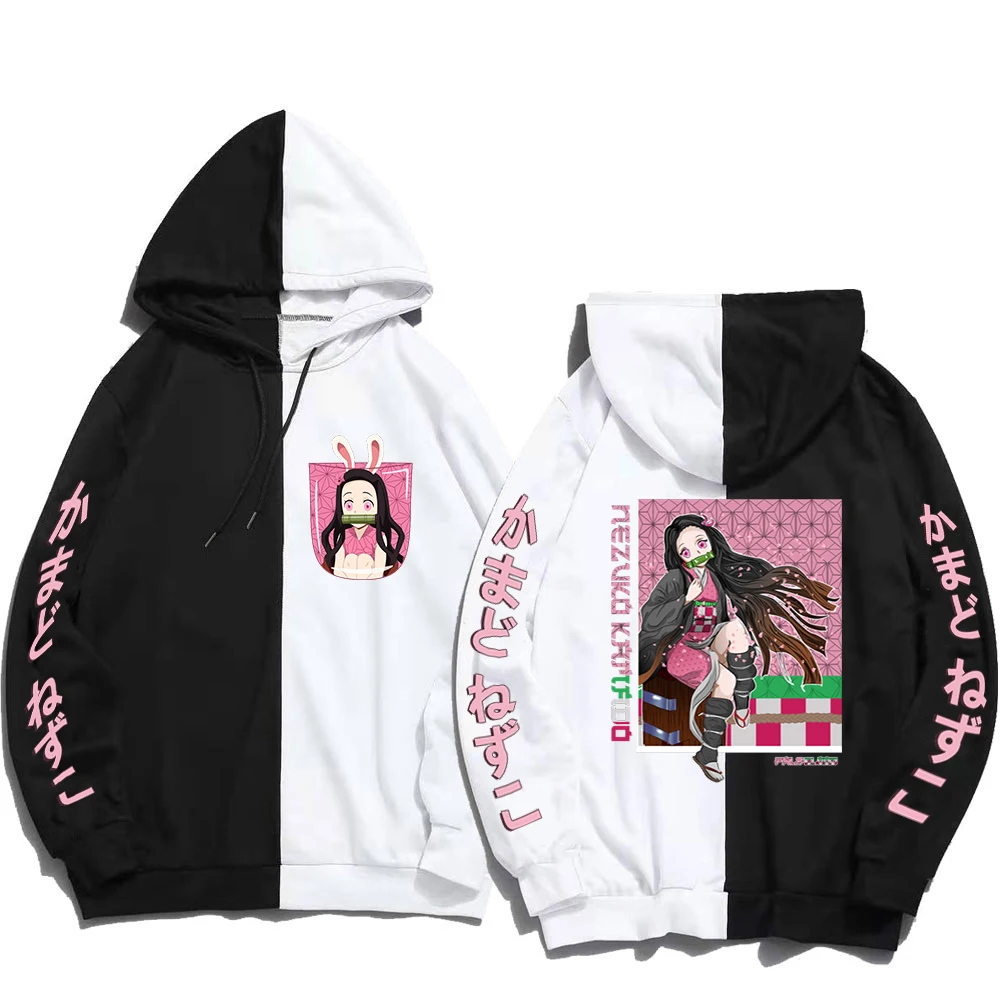 

New Demon Slayer Anime Thick Hoodies Personality Goth Sweatshirt Women Clothes Unisex Casual Hoodies Kimetsu No Yaiba Streetwear