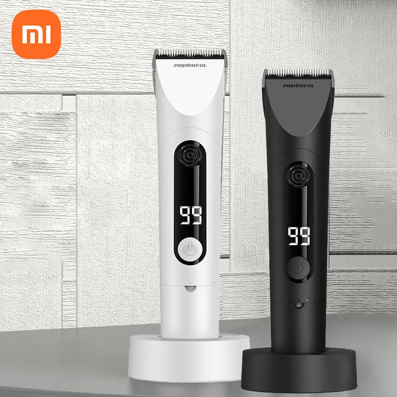 

Машинка для стрижки волос Xiaomi Mijia 2023, триммер для мужчин, профессиональный триммер с лезвиями из титанового сплава, беспроводные электрические триммеры, светодиодный экран