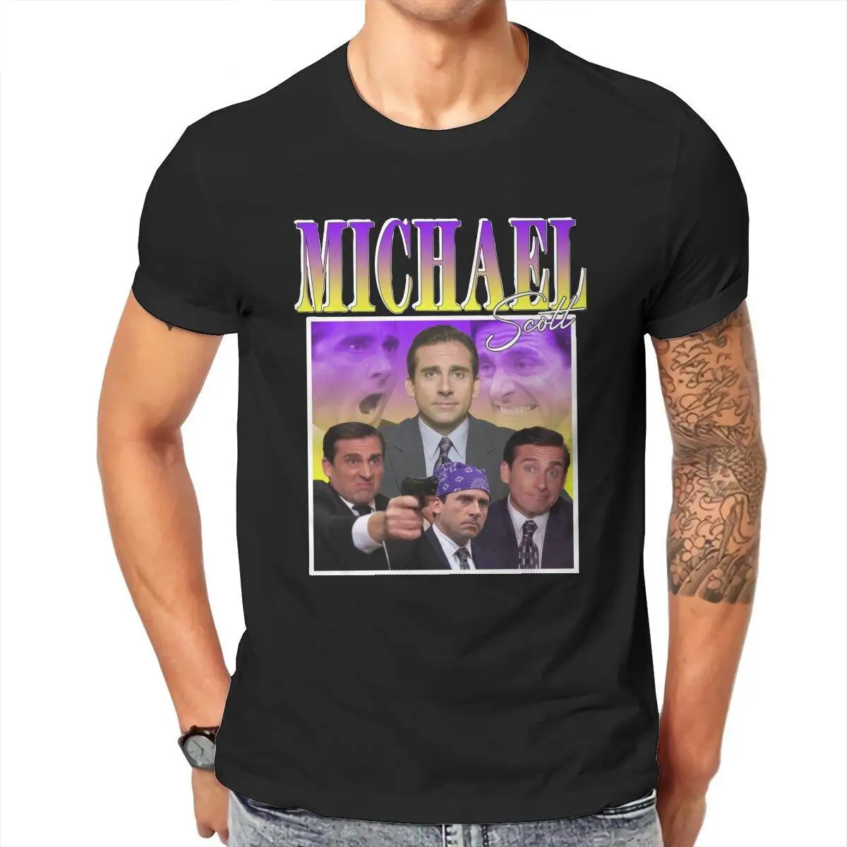 

Men's Michael Scott The Office T Shirt Pure Cotton Clothes Fun Short Sleeve Crewneck Tees Gift Idea T-Shirts