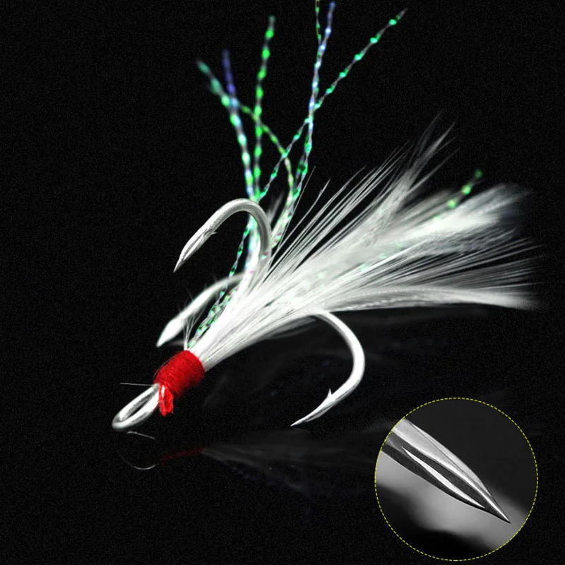 30/20/10pcs Metal Luminous Spinner Spoon Fishing Lures 5g-20g Night Tackle Sequins Bait Noise Paillette With Feather Hook Pesca enlarge