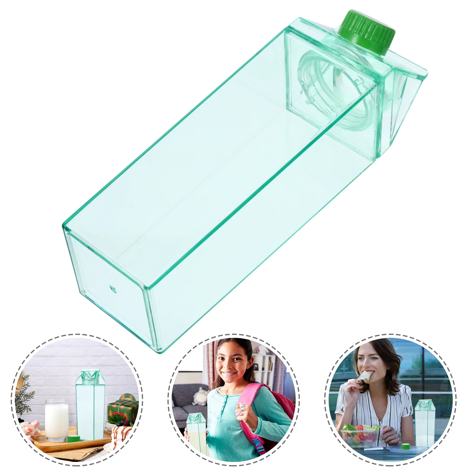 

Milk Bottle Portable Kettle Travel Clear Carton Water Bottle Juice Box Tea Bottle Drink Bottle Child
