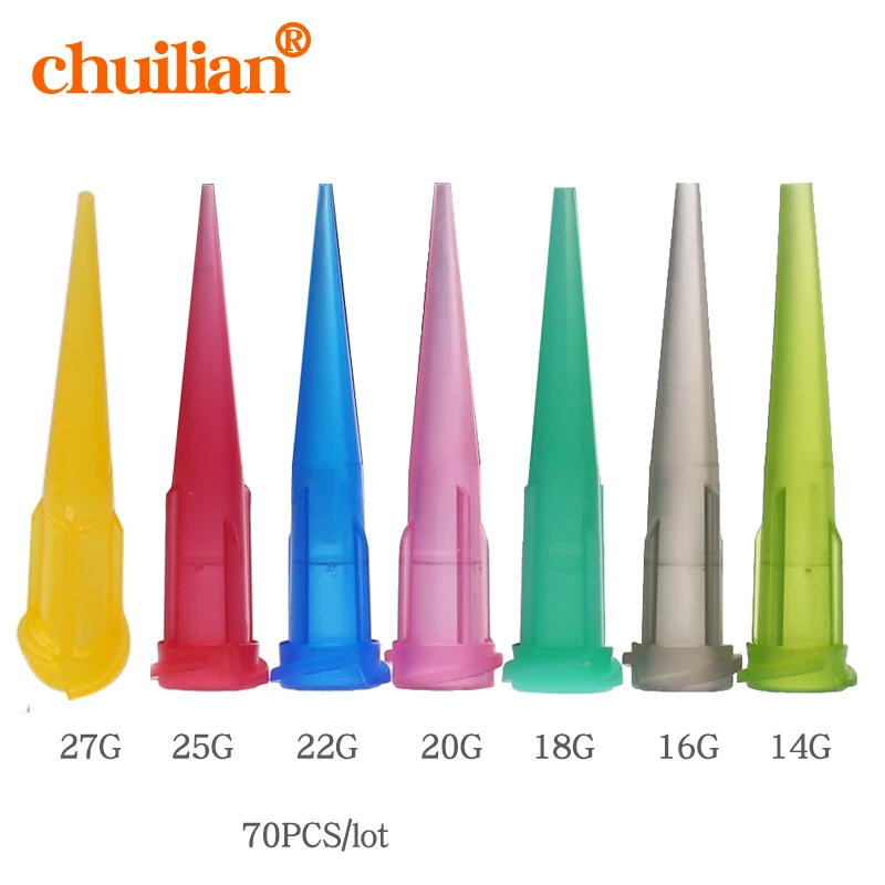 

Насадки для дозирования клея, пластиковые, 70 шт., 14G - 27G