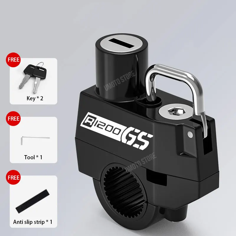 Универсальный зажим-Крючок для мотоциклетного шлема BMW R1200GS 22-28 мм защита от кражи