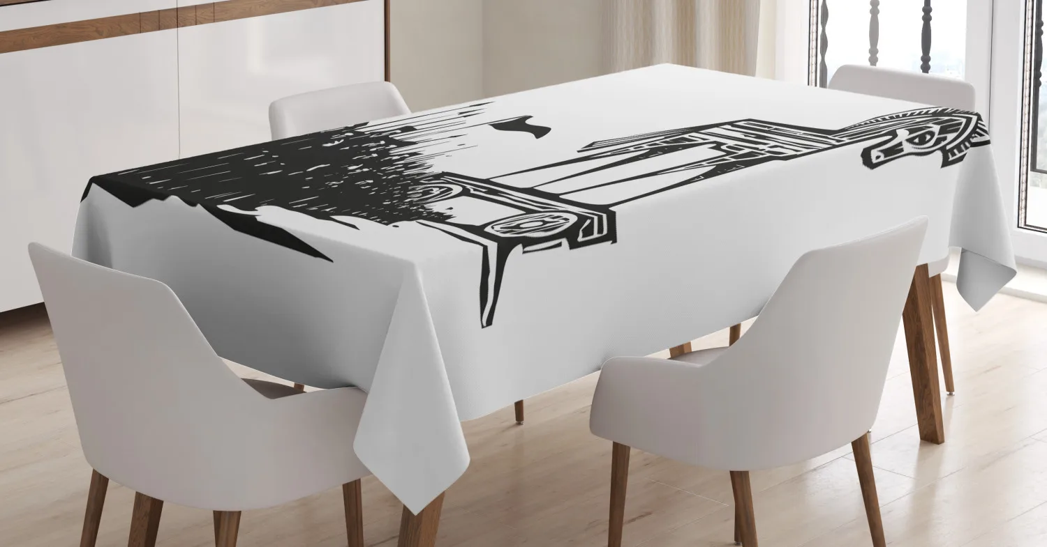 Скатерть Odyssey в стиле хобрезания по дереву ткань с принтом изображения для