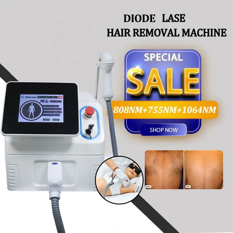 

808nm Diode Laser Hair Removal Machine 808 755 1064nm Painless Full Body Hair Removal Skin Rejuvenation for All Skin Colors