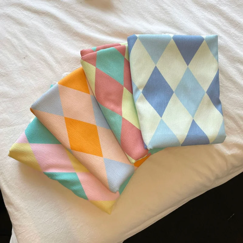 

Polyester Cotton Corduroy Fabric By Meters Diamond Plaid Design Thick Corduroy Fabric for Sewing Autumn Winter DIY Accessories