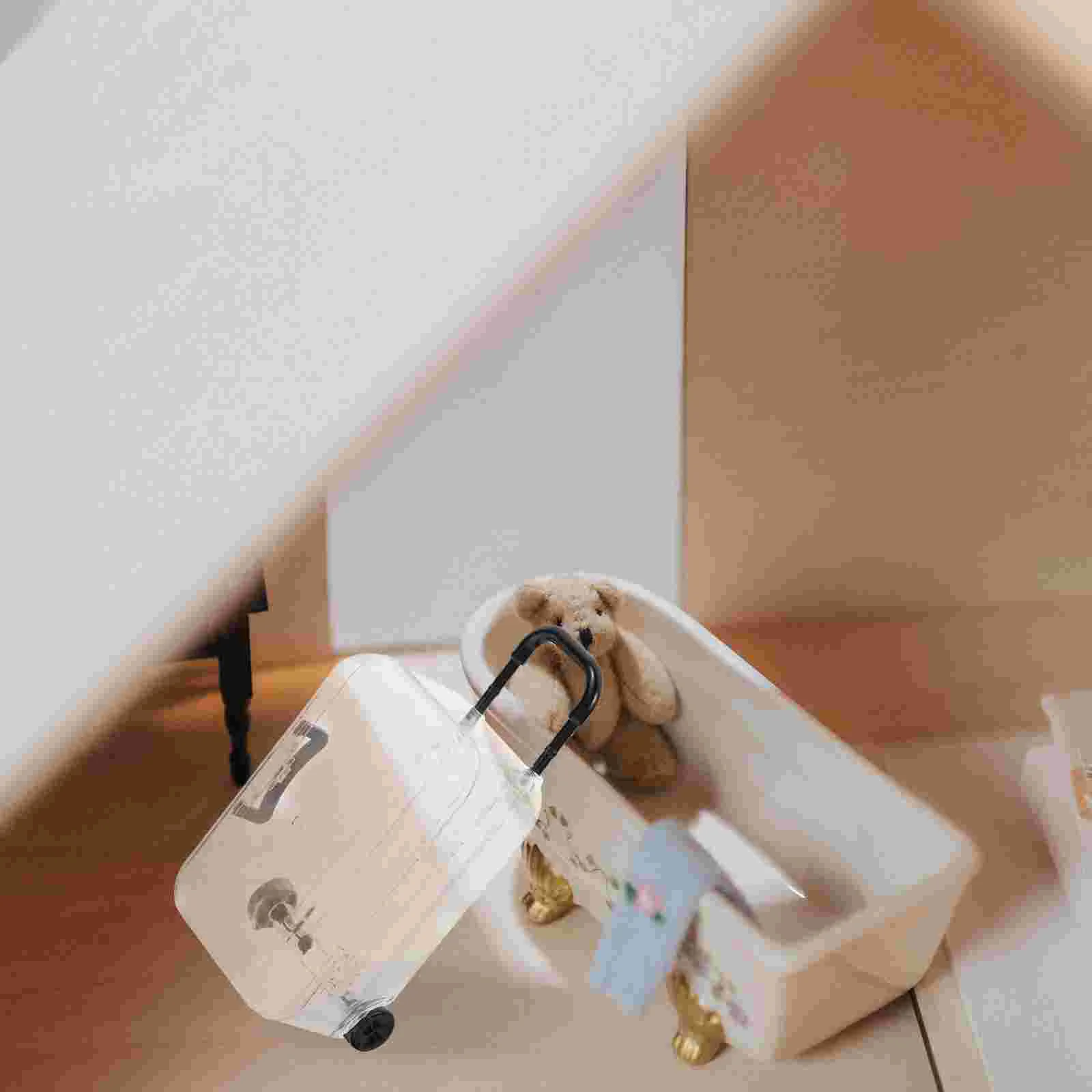 6 шт. пластиковый мини-чемодан крошечный дорожный шкатулка для конфет украшения