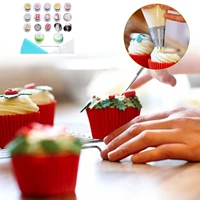 pastry bag tips kitchen cake icing piping cream cake decorating tools 10 reusable pastry bags15 nozzle set 29pcsset