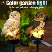 solar led light owl statue pixie lawn waterproof street lamp ornament outdoor for garden and vegetable patch holiday cottage