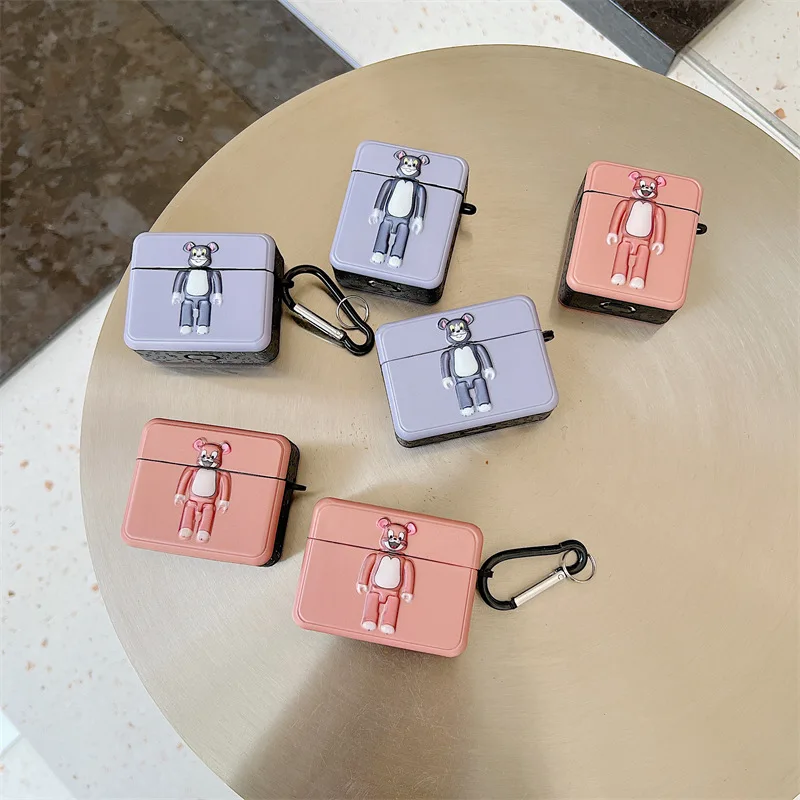 

Модный чехол с медведем, кошкой и мышью для AirPods 3, чехол для Apple AirPods 2, чехол для AirPods Pro, чехол для IPhone, аксессуары для наушников, Чехол Air Pod