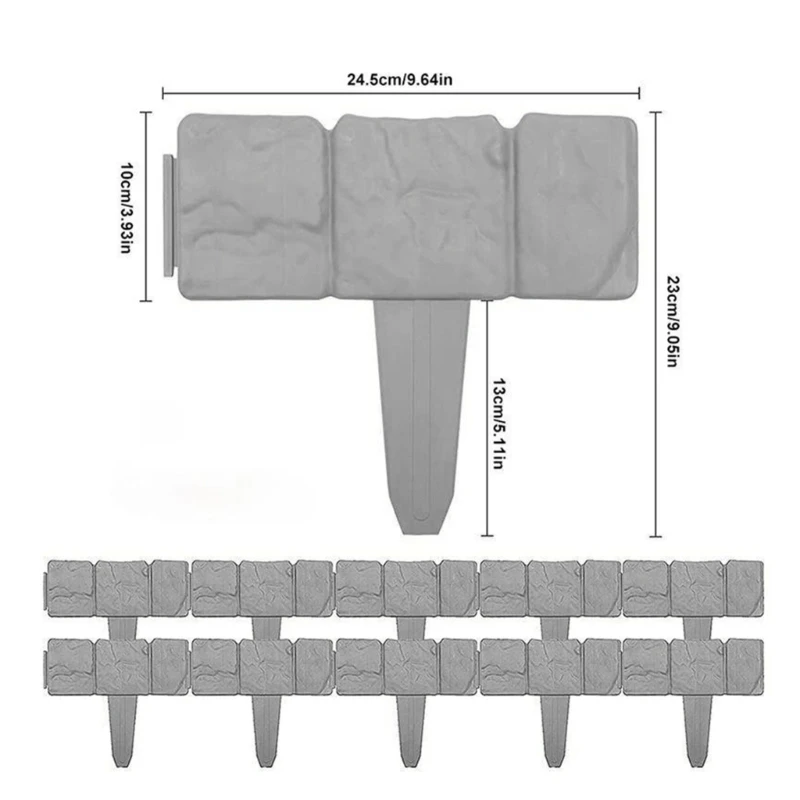Садовый пейзаж окантовка клумба декор пластиковое ограждение бордюр для газона