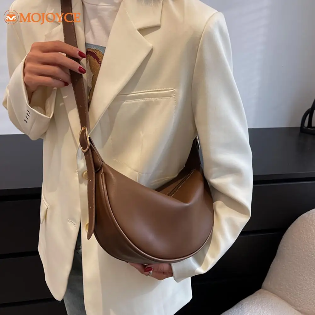 

Роскошная дизайнерская женская Сумка Хобо из искусственной кожи, нагрудные сумочки через плечо с полумесяцем, Женский тоут